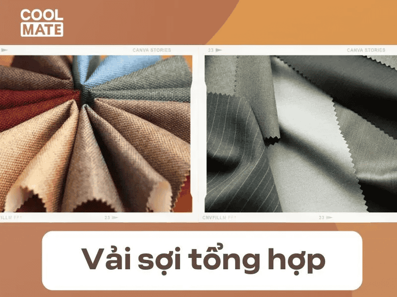 Vải sợi tổng hợp thường được sản xuất bằng việc tổng hợp Polymer