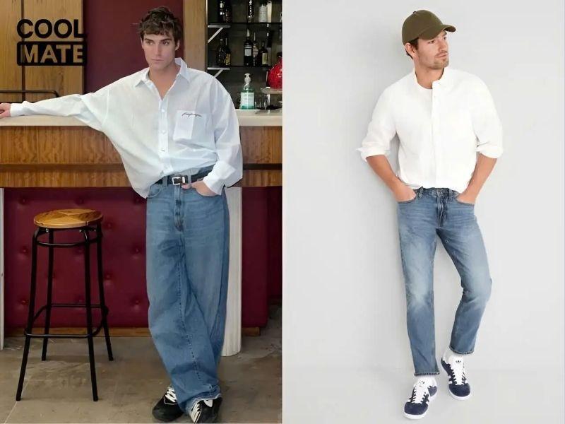 Áo sơ mi nam vải tencel với những chiếc quần jeans