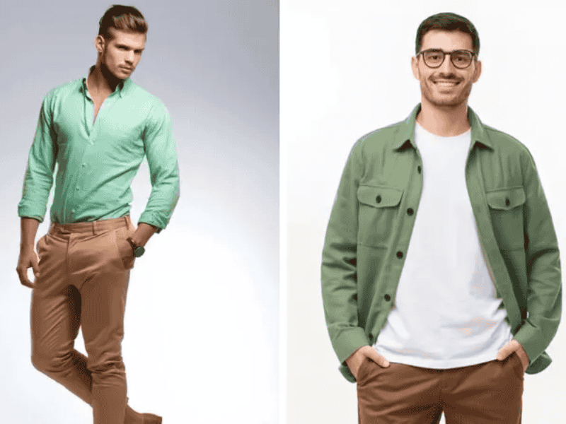 Đầy lịch lãm trong hai màu xanh pastel và nâu