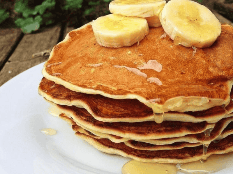 Bánh pancake yến mạch + mật ong
