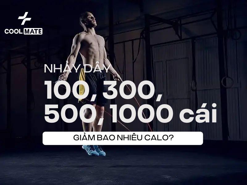 Nhảy dây 300 cái và nhảy dây 1000 cái giảm bao nhiêu calo