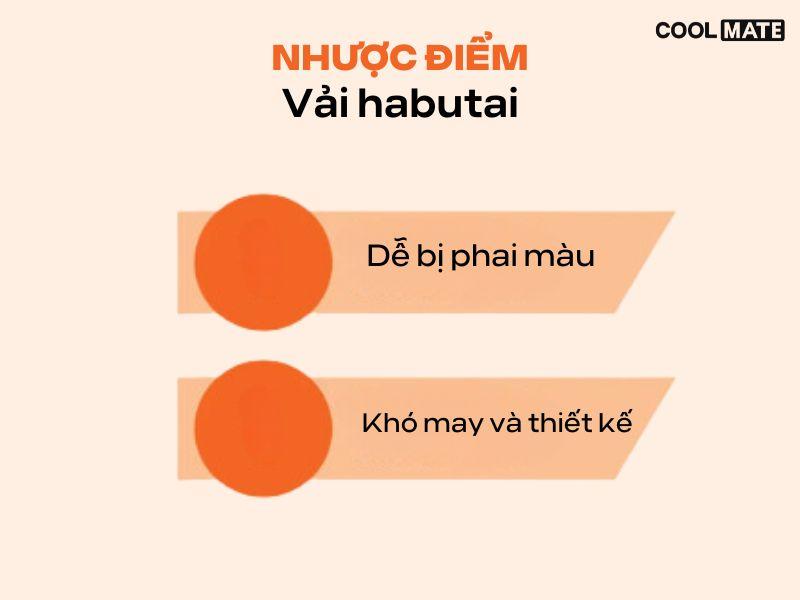 Một số nhược điểm của vải habutai
