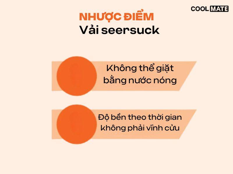 Một số nhược điểm của vải seersucker