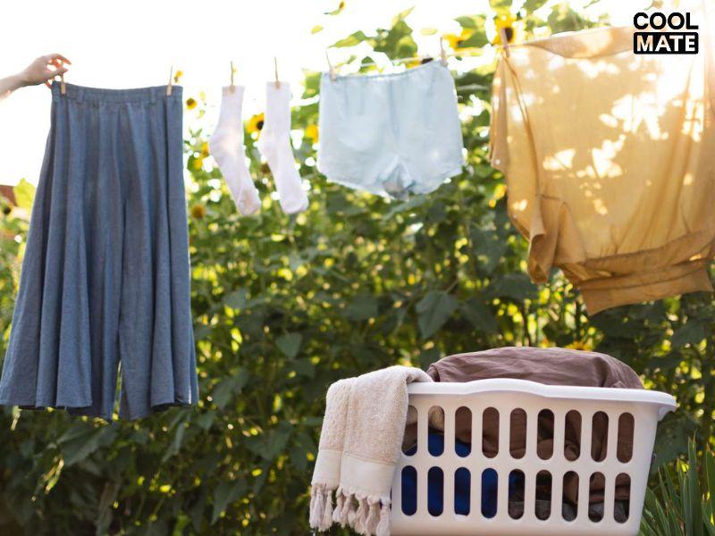 Hướng dẫn làm khô quần áo vải polyester