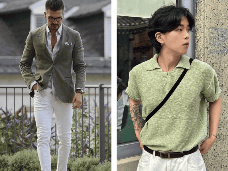 Kết hợp với màu trắng - Thanh lịch và tươi mới