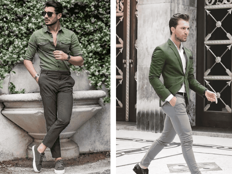 Xanh lá pastel và màu xám – Tinh tế và chững chạc