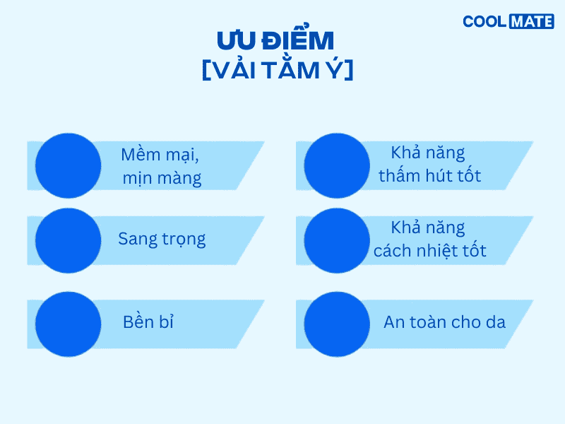 Đây là những ưu điểm tuyệt vời của vải tằm Ý