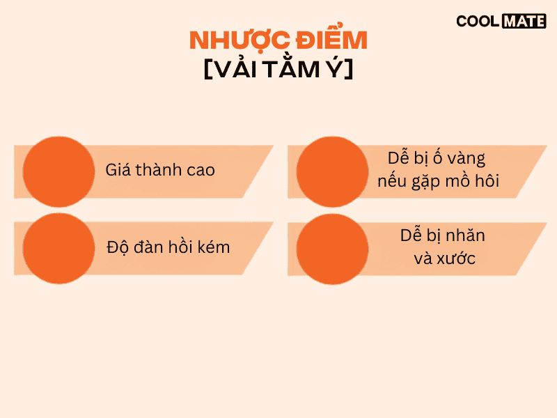 Ngược lại, vải tằm ý cũng có vài hạn chế cần lưu ý