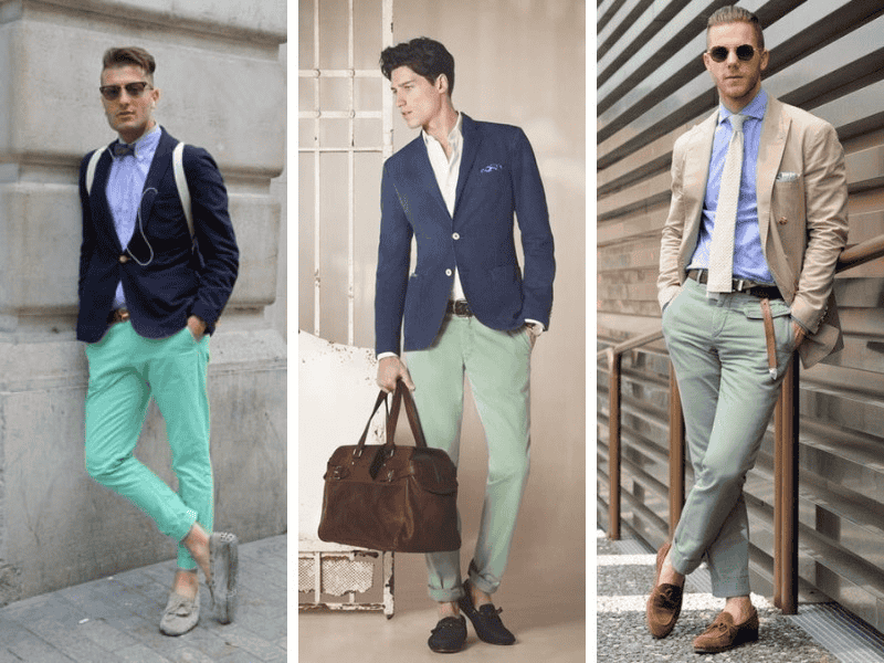 Màu xanh pastel và phụ kiện tối màu