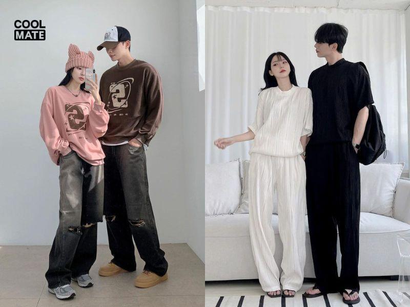 Phối đồ đôi với màu sắc tương phản