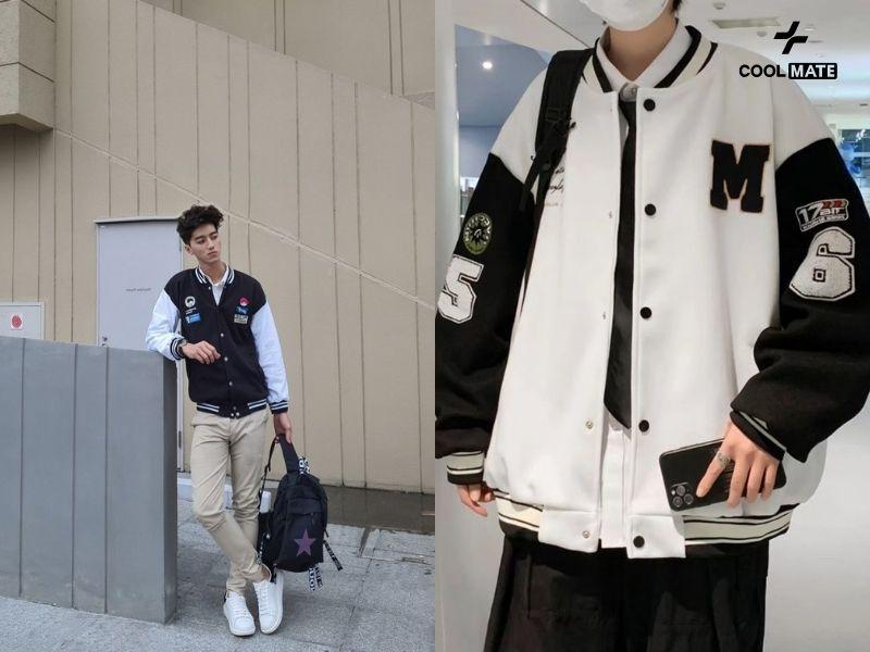 Thể hiện cá tính khi phối bomber cùng sơ mi tencel