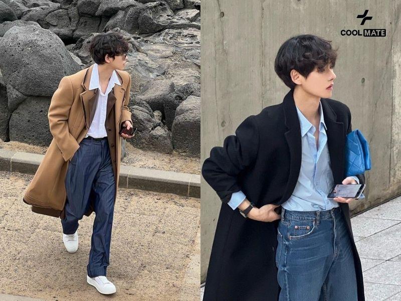 Quý ông hơn khi khoác trench coat ngoài sơ mi