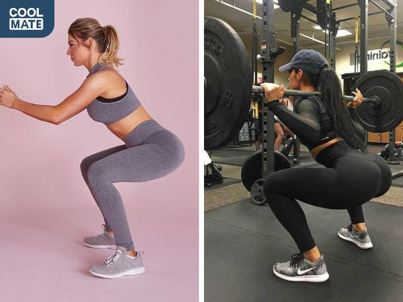 Squat và đẩy tạ