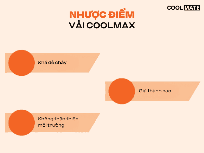 Một v&agrave;i nhược điểm của vải Coolmax