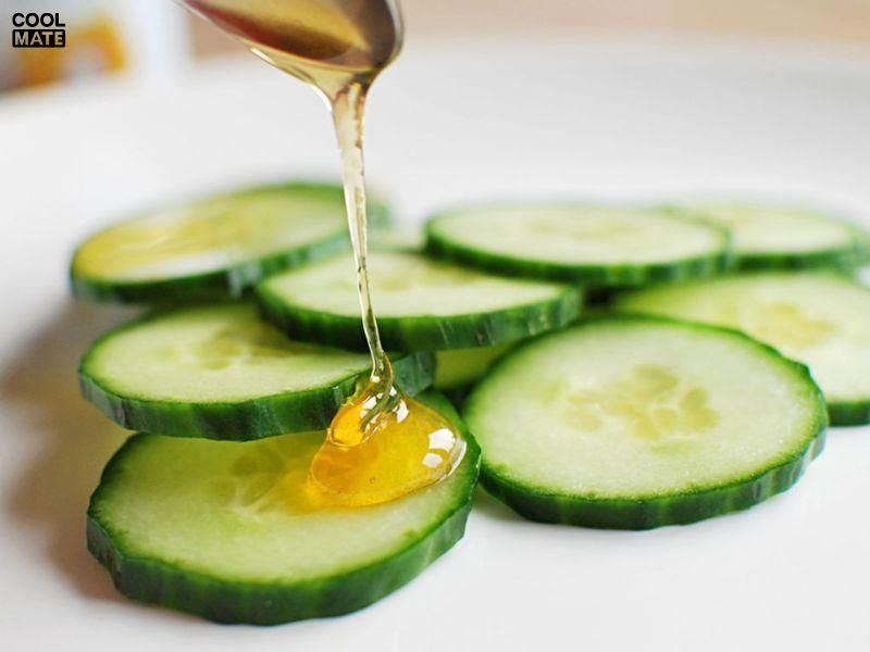 Detox dưa leo + chanh + mật ong