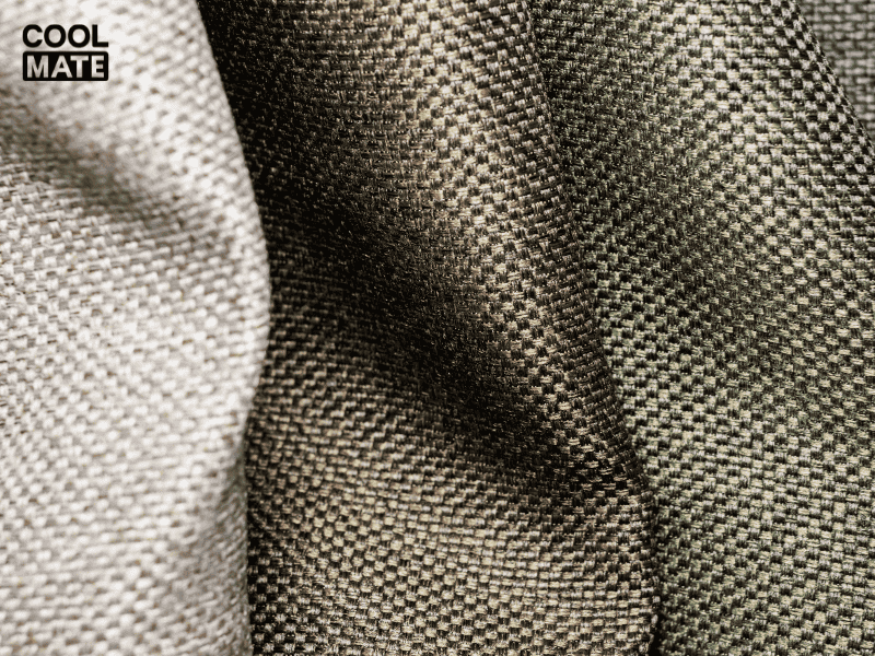 Mẫu vải polyester với cấu trúc sợi vải chắc chắn, độ bền cao