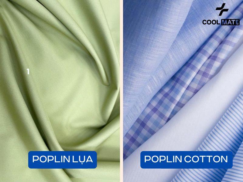 Vải poplin cotton và poplin lụa