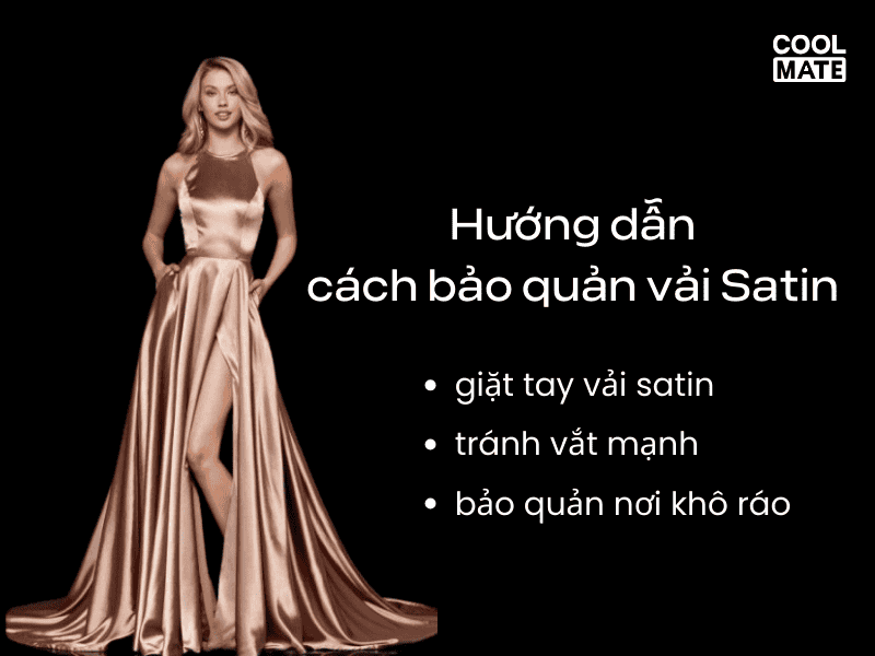 Vệ sinh và bảo quản đúng cách sẽ giúp giữ cho vải Satin luôn bóng đẹp, bền bỉ, và không bị mất đi sự sang trọng vốn có