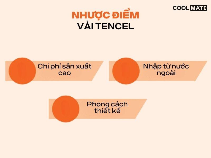 Nhược điểm vải Tencel
