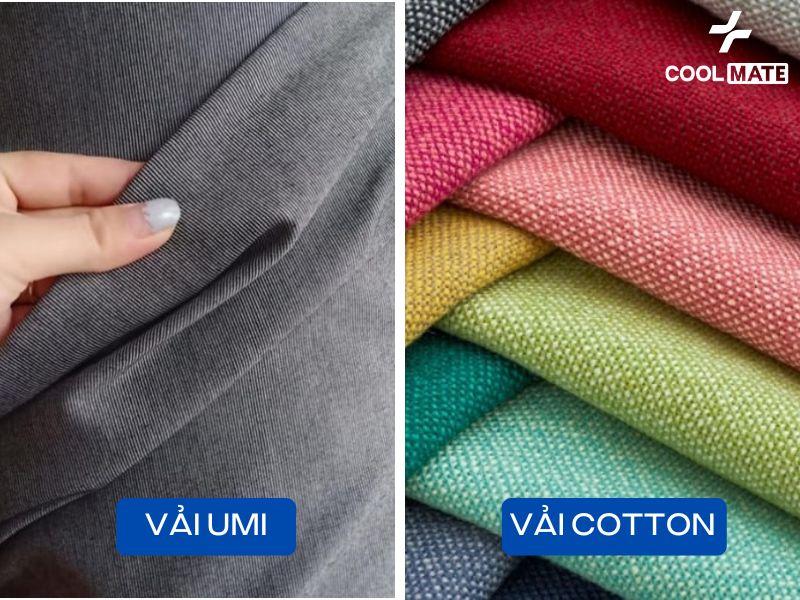 Vải umi và vải cotton có sự khác nhau rõ rệt