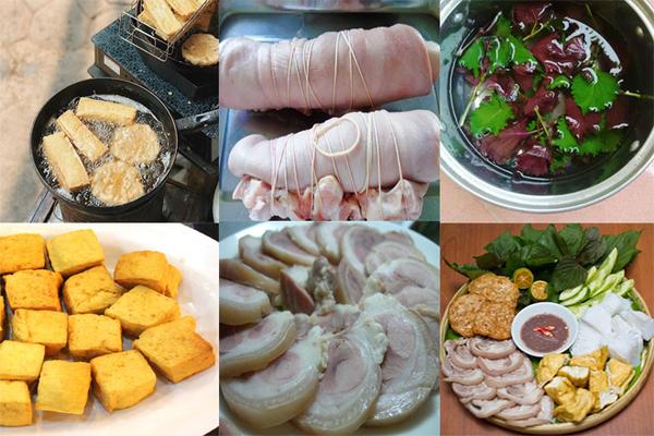 Nguyên liệu làm bún đậu mắm tôm