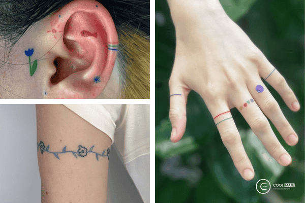 Hình xăm fine line chủ đề cute