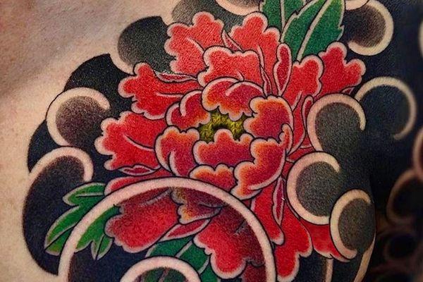 Hình xăm hoa mẫu đơn đẹp