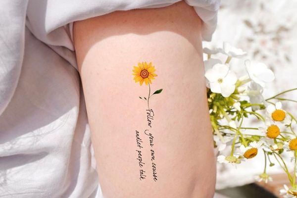 Hình xăm hoa hướng dương đẹp