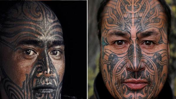 Hình xăm Maori trên mặt
