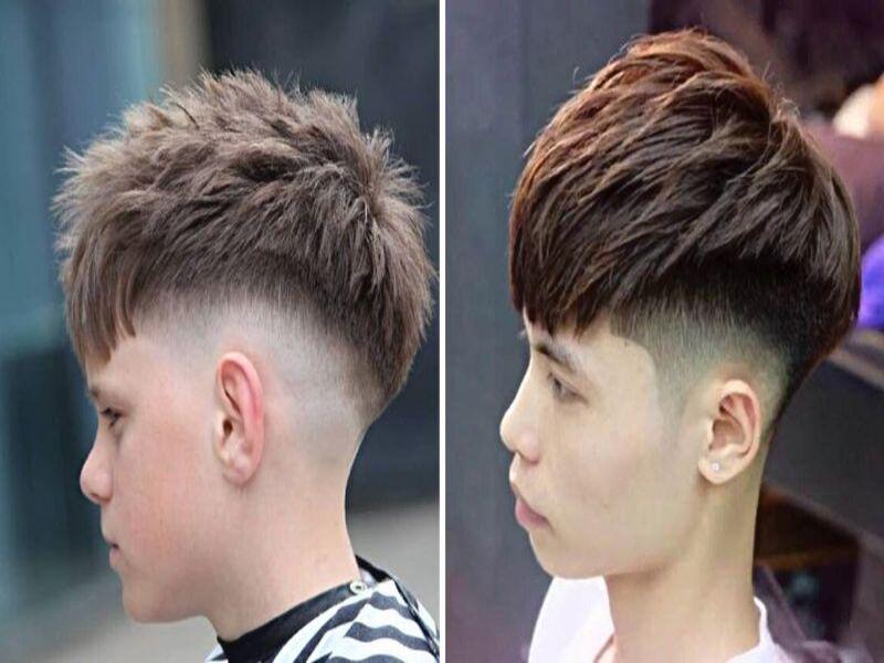 Kiểu tóc mohican Layer uốn xoăn thời thượng