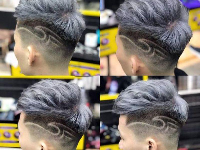 Tóc nam Mohican dài kẻ tattoo