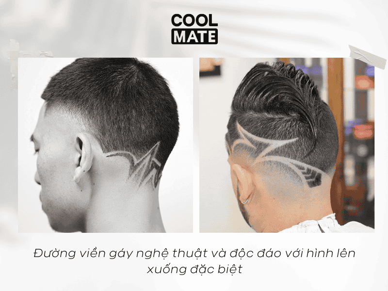 Đường viền gáy nghệ thuật và độc đáo, hình lên xuống đặc biệt