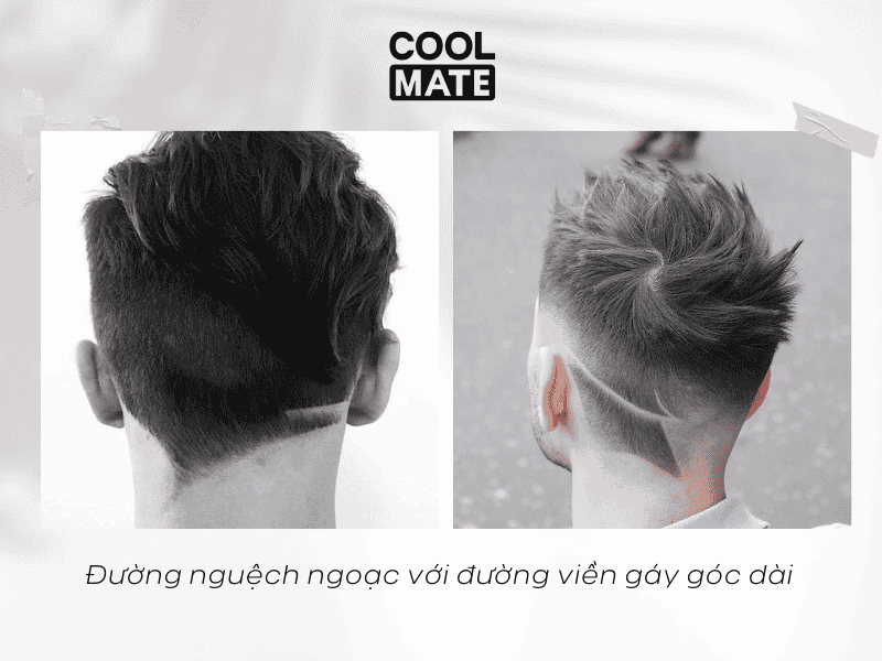 Đường nguệch ngoạc với đường viền gáy góc dài