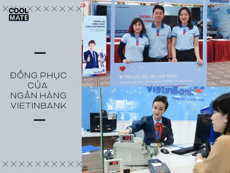 Đồng phục Vietinbank: Màu xanh dương nhạt, vest, nơ