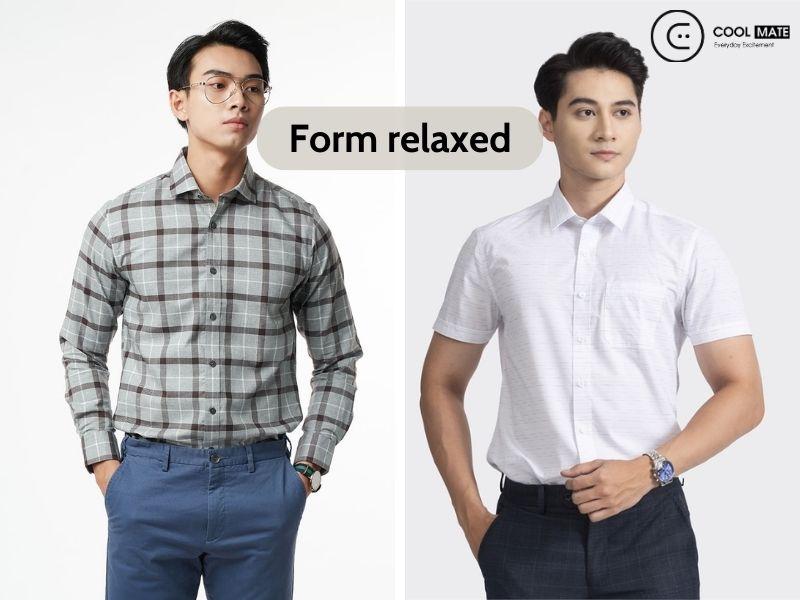 Minh họa form relaxed trên quần áo
