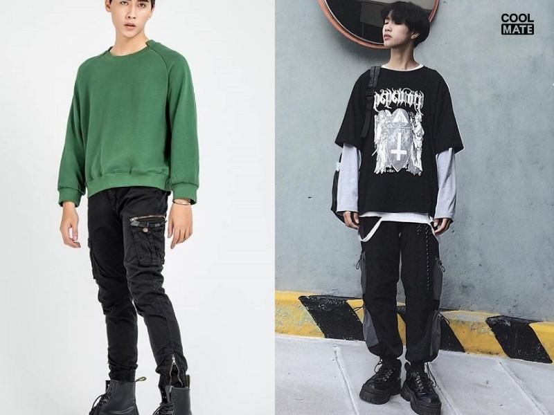 Quần jogger phối áo sweater