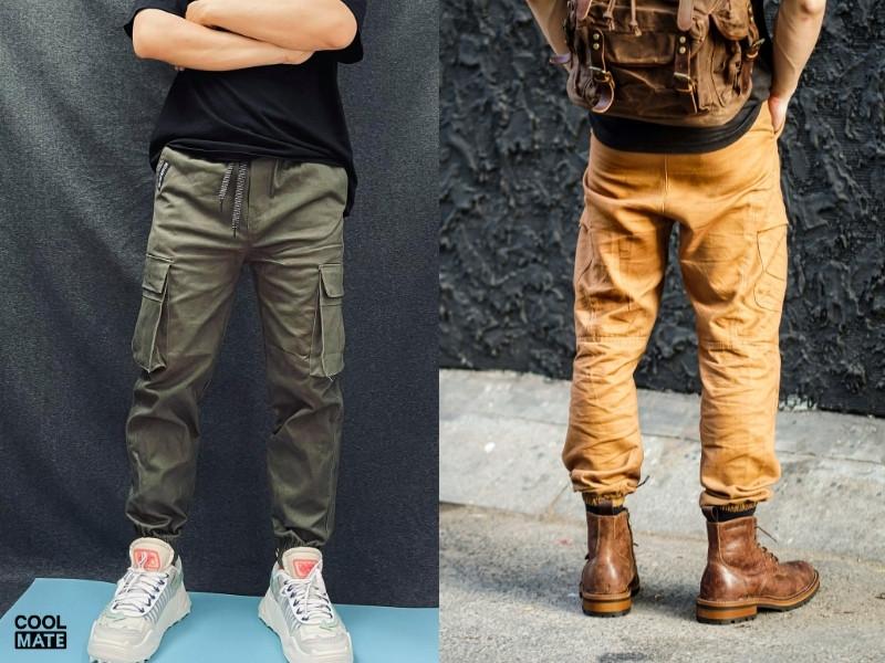 Điểm đặc trưng của quần jogger nam túi hộp là sự trẻ trung, thoải mái