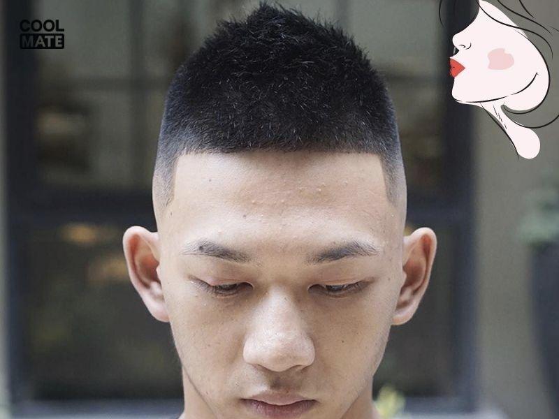 kiểu tóc đầu đinh quân đội 3 phân đẹp cho nam tránh nóng mùa hè hiệu quả