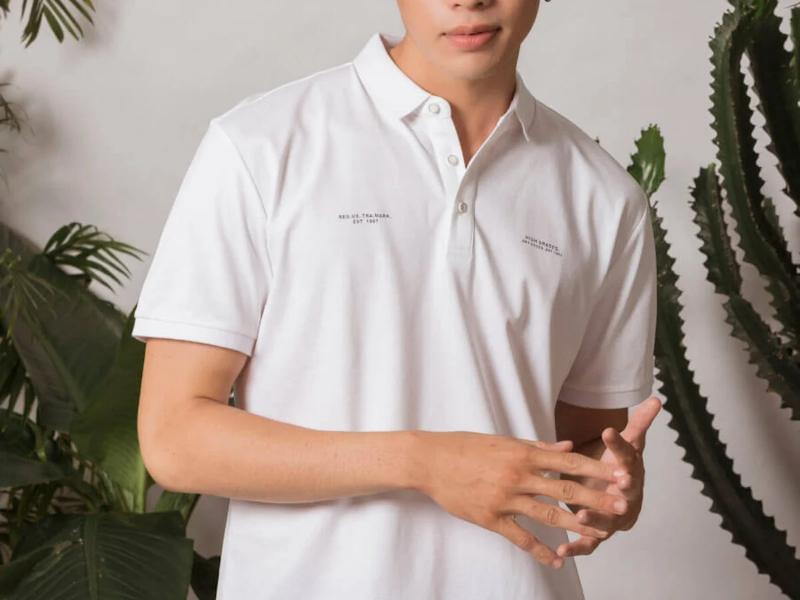Áo polo nam trung niên không chân cổ