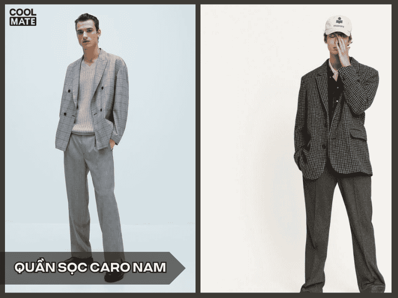 Quần caro nam suit