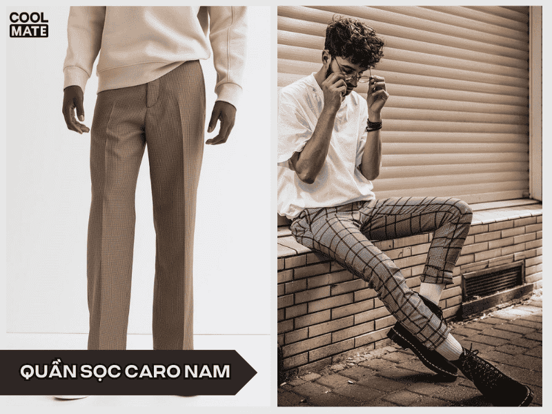 Quần tây caro nam