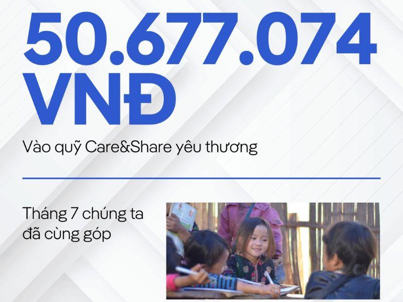 Quỹ care&share tháng 7