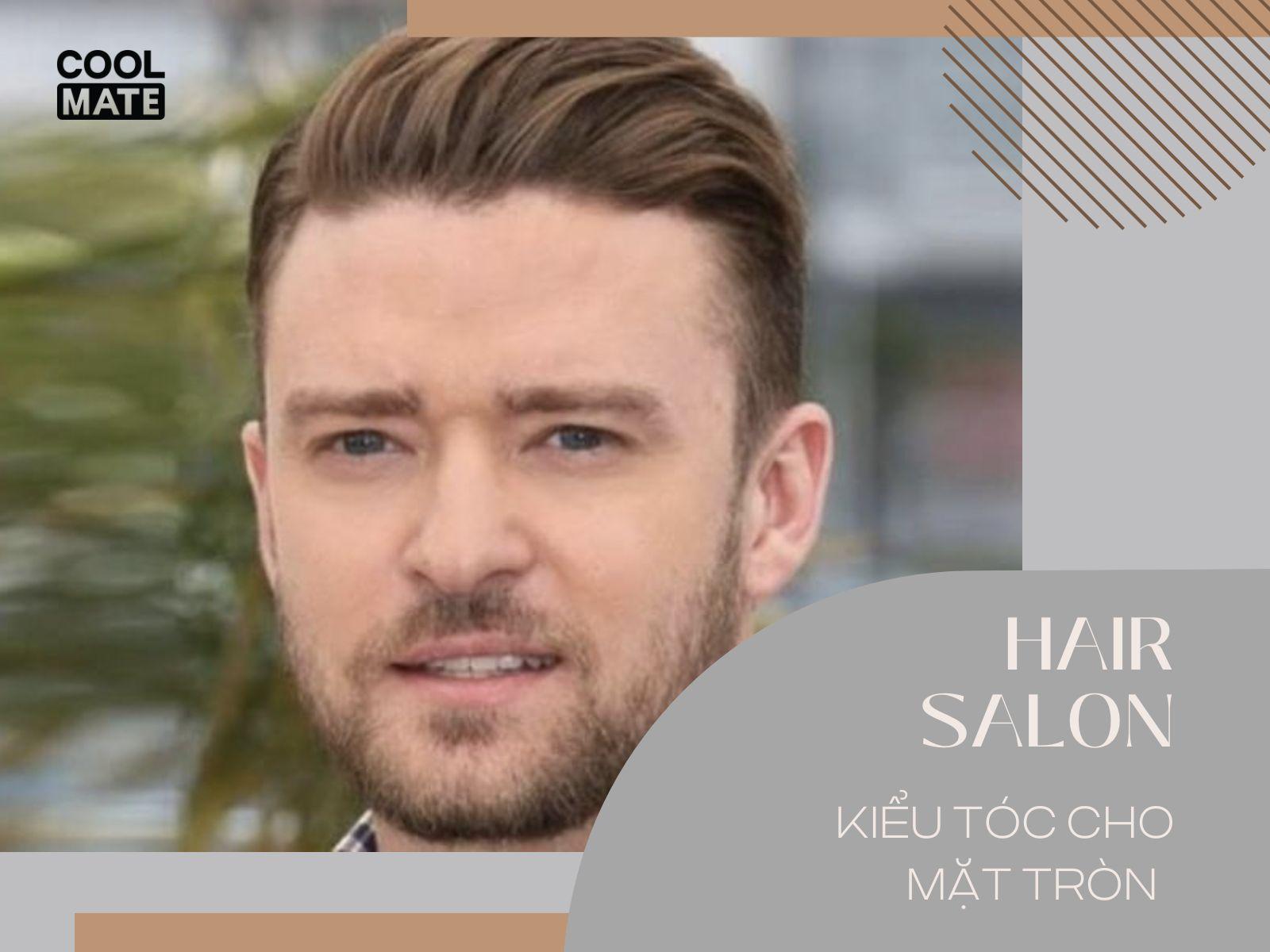 Kiểu tóc phù hợp với khuôn mặt tròn như Faux Hawk, Pompadour, Side Part