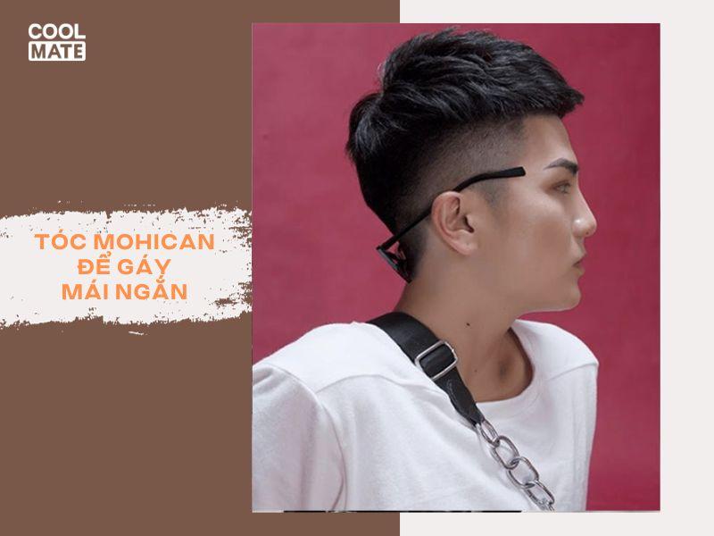 Kiểu tóc Mohican để gáy mái ngắn, năng động và mạnh mẽ