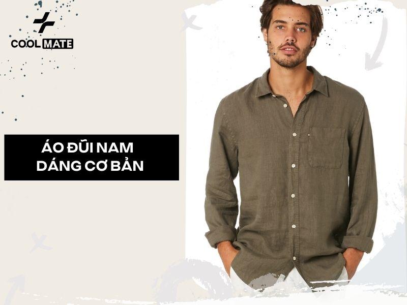 Áo đũi nam dáng cơ bản