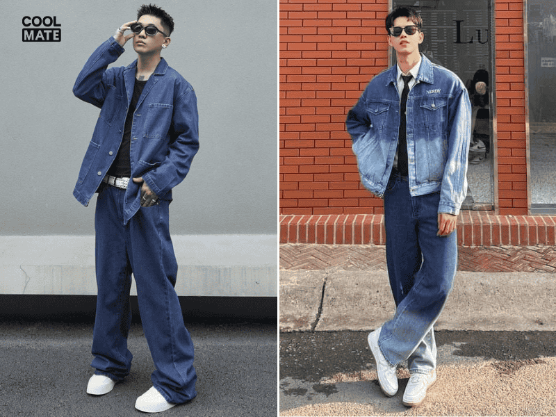 Phối với jean denim
