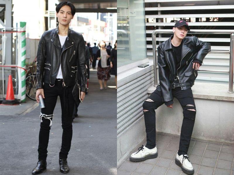 Outfit đi cafe nam: all black