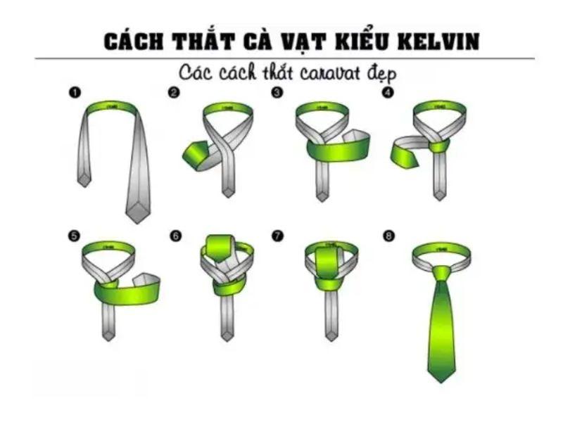 Cách thắt cà vạt kiểu Kelvin