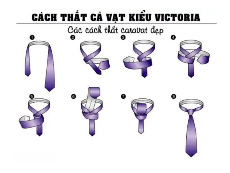 Cách thắt cà vạt kiểu Victoria