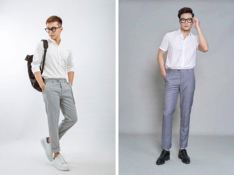 Quần Tây nam màu xám luôn là lựa chọn hàng đầu của bạn nam